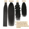 Extensiones ShowCoco-extensiones de cabello humano con cinta rizada profunda, extensiones de cabello con cinta para niñas negras, trama de piel, extensiones de cabello Natural Remy