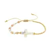 Strand Beads Cross Bracelet Adjustable For Friendship Gift Birthday Party