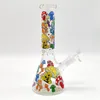 10-Zoll-Glasbecher-Bongs, vielfältiges Design, berauschende Bong, Wasserpfeife, Traingle, Bohrinseln, Bubbler, Wasserpfeife, Bong, Tabakrauchen, Rauchpfeifen, Bongs, Flaschen, Dab-Rig, 14-mm-Schüssel