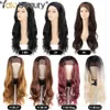 Synthetic Wigs Cosplay Wigs 28Inch Synthetic Wavy Ice Headband Wig For Women Afro Glueless Natural Color Black Wedding Party Daily BY YAKI BEAUTY 240329