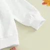 의류 세트 유아 어린이 소녀 가을 의류 문자 인쇄 긴 소매 라운드 목 스웨트 셔츠 벨벳 단색 플레어 바지 복장
