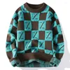 Heren Truien Diepe Winter Hoogwaardige Luxe Wollen Trui Mannen Dikke Warme Heren Kerst Jumper Mode Plaid Truien Thermische Pull Homme