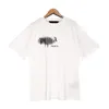新しいブランドメンデザイナーTシャツピュアコットムティーポロスラウンドネック印刷されたポーラースタイルの夏の夏のスリートPAパルマンゲルズTシャツMens Women PA8728のためのTシャツ