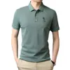 Summer New Short Inteved Mens Mass Mashing Pure Cotton Polo Shirt Business Casual Collar T-shirt dla mężczyzn RGSM {kategoria}
