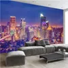 Wallpapers Wellyu Papier Peint Wallpaper For Walls 3 D Custom City Night View High Floor Living Room Backdrop Papel Tapiz