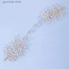 Tiaras Gümüş Düğün Kafa Bandı Gelin Başlık Bling Kristal Kepçe Gelin Tiara Takı El Yapımı Rhinestone Kadın Parti Saç Bantları y240319