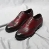 SCARPE FASCIE OXFORDS SCARPE INSIGLIO OXFORDS SCARPE GENUI IN PETTA MASCHIO BROGUE DESIGNER WINGTIP PARTI DI MATURA PER ASSEGGIA SCARPE FORMALE FORMALE