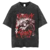 men's T-Shirts Anime Berserk Printed Tshirt Black 100% Cotton Tshirts Guts Washed Retro T-Shirt Y2k Short-Sleeved Shirts Summer Streetwear Tops 230413 C8pv#