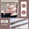 False Nails Clear Brown Press-on Full Cover Comfortable Wear For Daily And Parties Wearing