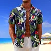 Chemises décontractées pour hommes Mens Tall manches longues T Pack Bouton Down Body Summer Beach Chemise imprimée numérique