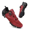 Skor pro cykelskor mtb mens väg platt hastighet skor herr rutt skor cykel race cleats kvinnor cykel vandring shoesspd mtb skor