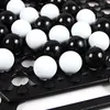 Décoration de fête 20 pièces billes 16mm boules de culotte en verre couleur pépites jouet noir et blanc