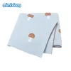 s Cute Mushroom Knitted born Boys Girls Cotton Swaddle Wrap Blankets 10080cm Toddler Infant Outdoor Playing Mats 240304