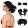 Synthetic Wigs Lace Wigs Fluffy Messy Bun Hair Clip Easy-to-use Claw Clip Hairpiece Versatile Hairstyles Fluffy Wig for Thin or Thick Hair 240328 240327