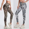 2024 primavera novo padrão de zebra mulheres yoga leggings cintura alta hip elevador magro nu sentimento alto estiramento calças de fitness exercício calças compridas esportes calças de yoga