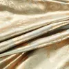 豪華なサテンジャクアードシングルダブル羽毛布団カバーセットキングサイズハイエンドヨーロッパウェディング寝具クイーンキルト240312