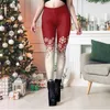 Leggings femininas divertidas natal para mulheres elásticas cintura alta quadril elevador calças senhoras meninas atlético yoga ginásio correndo calças esportivas