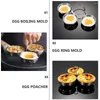 Double Boilers 2 Pcs Stainless Steel Egg Steamer Maker Mold Griddle Household Steaming Home Boiler Ring Eggs