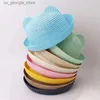 ワイドブリム帽子バケツ帽子小児レンズ衣類猫の耳（蒸した猫の耳の形をしたパン）