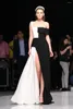 Party Dresses VD Black&White Contrast Color Prom Women Runway Special Gowns Off Shoulder Long Side Slit Evening Formal Dress