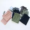 Женская одежда для сна, стираные хлопковые брюки для пар, тонкие мужские и женские домашние брюки, брюки для сна с эластичной резинкой на талии, клетчатая одежда для отдыха M58