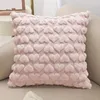 Pillow 45x45cm Monochrome Heart Plush Cover Sofa Throw Square Covers Living Room Decor For Home