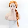 Synthetic Wigs Anime Wigs Fiona Princess Cosplay Wig Orange Synthetic Long Hair For Women Halloween Heat Resistant Synthetic Wig 240328 240327