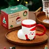 Mugs Christmas Sock Shaped Santa Claus Ceramic Cup Water Coffee Creative Drinkware Gift Drinks Such Milk Tea