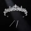 Tiaras Icazo Brides Small Crown Leaf Artificial Crystal Personaled Party Banquet Holiday Headwear Y240319