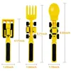 Eco Friendly Creative Kids Dining Tool Set PP Spoon Fork Knife Car Cutsly Dinner Active for Children Gifts Baby Dropship 240315