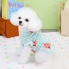 犬のアパレル10pc/lotイチゴのセーターウォームフリースペット服冬のフランネルジャケットコート小犬