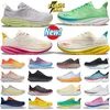 Hoka skor löparskor Clifton 9 Clifton 8 Bondi 8 Carbon x2 stötdämpande vägmodedesigner Hokas sneakers för män kvinnors atletiska skor