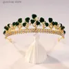 Tiaras Itacazzo Bridal Headwear Full of Romantic Temperament Fashion Dreamlike Gold-Color Ladies Party Rose Tiara Y240319