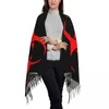 Scarves Fashion Umbrella Corporation Biohazard Logo Tassel Scarf Women Winter Fall Warm Shawl Wrap Female