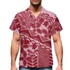 Men's Casual Shirts Polynesian Tribal Loose Fit Hawaiian Shirt Traditional Pacific Tapa Cloth Melanesia Samoa For Men