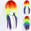 Synthetische pruiken Kanten pruiken Rainbow Dash Cosplay Lang recht Regenboog Synthetische cosplay pruik voor Halloween Kerstschool Thanksgiving Day 240329