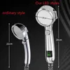 Bathroom Shower Heads High pressure handheld bathroom shower head water-saving shower head adjustable spray painted LED digital temperature display Y240319