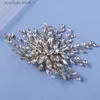 Diadèmes Or Luxe Cristal Mariée Peigne À Cheveux Strass Coiffure De Mariage Bijoux De Mariée À La Main Accessoires De Cheveux Femmes Ornements De Fête Y240319