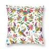 Мексиканская подушка Otomi Viva, чехол 45x45 см, домашний декор, диван, принт, мексиканские цветы, текстура, чехол для автомобиля