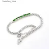 Charm Bracelets Charmlee Pulseras s Silver Jewelry 925 Sterling Diamond Emerald Cubic Zirconia Tennis Gift For Womens Party L240319