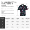 Camisas casuais masculinas Rpe Floral Print Camisa Arte Abstrata Solta Havaiana Masculina Manga Curta Praia Respirável Gráfico Blusas Oversize