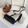 Totes balde de lona para mulheres verão versão coreana grande na moda e moda feminina ombro crossbody saco luxo