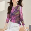 Women's T Shirts Tie Dyed Bottom Autumn Winter Women Printed T-shirts