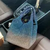 Totes Luxury Rhinestone Clutch Bag Party Women Handbag Shinny Shoulder Crossbody Designer Dinner Bucket