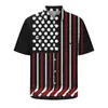 Мужские повседневные рубашки с американским флагом, гавайская рубашка с 3D принтом для мужчин и женщин, летние каникулы, пляжные оверсайз, крутые детские топы с короткими рукавами