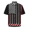 Camisas casuales para hombres Bandera americana Camisa hawaiana impresa en 3D para hombres Mujeres Vacaciones de verano Playa de gran tamaño Cool Manga corta Tops para niños