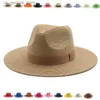 Wide Brim Hats Bucket Hats Womens bucket hat sun hat ribbon band mens hat Str summer Panama formal outdoor party picnic bucket hat Sombreros de Mujer hat Y240319