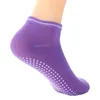 Herrstrumpor Fitness Gym Pilates Anti Slip Floor Silicone Breathabl Women Yoga Ballet Elasticity Dance Sock