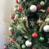 Décoration de fête 5 pièces arbre de noël paillettes artificielles tige de baies ornements branche maison vacances fournitures de mariage