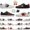 Designer Casual Schoenen Bee Ace Sneakers Lage Heren Dames Schoenen Top Hoge Kwaliteit Tijger Geborduurd Zwart Wit Groene Strepen Wandelen DHgate Sneakers